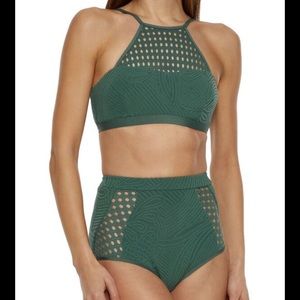 Gorgeous emerald green two piece bathing suit